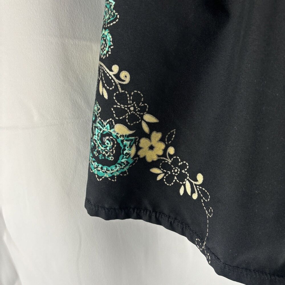 Coco Reef Women’s Large Swim Shorts Black Teal Design Lined  Beach Pool - Picture 7 of 11